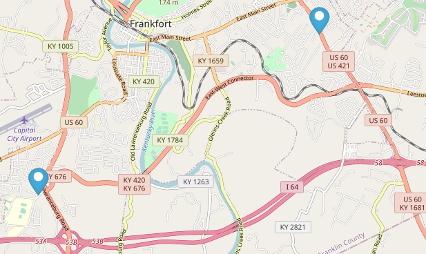 Frankfort COVID-19 testing sites map